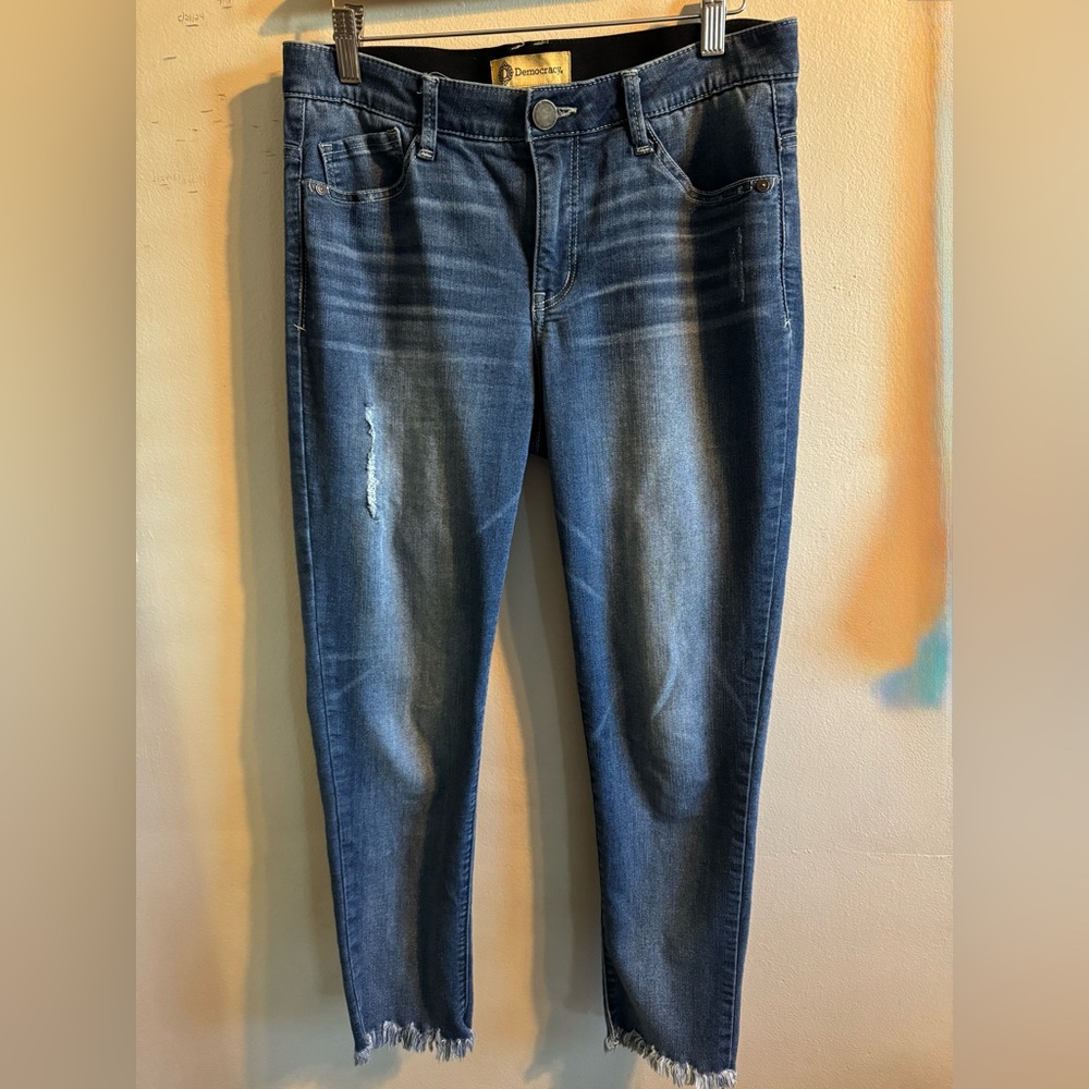 Democracy ab technology raw hem skinny jean size 8